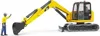 Bruder 02466 - Cat Minibagger mit Bauarbeiter Náhľad obrázku produktu 20