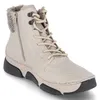 A single beige high-top sneaker boot with laces and a side zipper. Anteprima dell’immagine prodotto