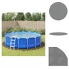 vidaXL Panno per piscine grigio chiaro Ø550 cm geotessile Anteprima dell’immagine prodotto 1