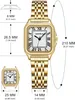 Elegante Damen Armbanduhr Edelstahl Klein Eckig Analog Produktbild-Vorschau 3