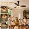 Ventilatore a soffitto da 48W con illuminazione, 60 cm di Anteprima dell’immagine prodotto 2