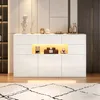 Merax Hochglanz Sideboard mit LED und 5 Metallbeinen, Produktbild-Vorschau 10