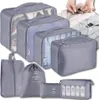 Set de voyage de 8 organiseurs de valise imperméables à Voir les images du produit 6