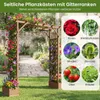 COSTWAY Rosenbogen mit 2 Blumenkästen, Gartenbogen 208 x 55 Produktbild-Vorschau 7