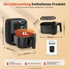 Aigostar - 4L Heißluftfritteuse mit 1500 W und schneller Produktbild-Vorschau 8