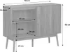 Credenza in legno, 115cm, Marrone scuro Anteprima dell’immagine prodotto 6