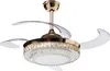 BELIANI Deckenventilator Gold Metall Kristall-Optik mit Produktbild-Vorschau 1