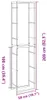 vidaXL Stojak na drewno opałowe czarny 50x30x209 cm stalowy Podgląd zdjęcia produktu 7