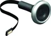A digital door viewer with a black ribbed handle and a silver bezel, connected to a black ribbon cable with a connector. Produktbild-Vorschau