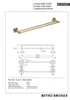 BETRO BRONZE Doppelhandtuchhalter Messing Bronze 665x65x120 Produktbild-Vorschau 2