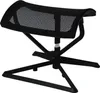 A black mesh footrest with a metal frame on a white background. Produktbild-Vorschau