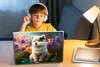 MuchoWow® Laptop Aufkleber Sticker Cover Welpe - Blumen - Produktbild-Vorschau 3
