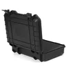 An open black hard case with foam padding inside, shown against a white background. Produktbild-Vorschau