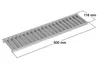 A metal grate with dimensions indicated by measurement lines and text. Anteprima dell’immagine prodotto