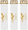 Grabkerze Weiß 3er Pack ( Druck Gold ), 170 Stunden/Kerze, Produktbild-Vorschau 1