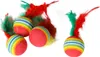 Karlie Regenbogenbälle mit Feder - Katzenspielzeug - Gummi Produktbild-Vorschau 1