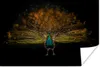 MuchoWow® Poster Pfau - Federn - Nacht 90x60 cm - Produktbild-Vorschau 1