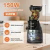 HOMELUX Entsafter 140 MM Slow Juicer 150W Einfüllschacht Produktbild-Vorschau 3