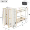 OKWISH Lit Superposé 90x200 cm - Lit Simple avec Armoire Voir les images du produit 7