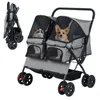 COSTWAY Hundewagen Doppel, Hundebuggy faltbar für 2 Produktbild-Vorschau 1
