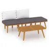 vidaXL 4-tlg. Garten-Lounge-Set mit Kissen Massivholz Produktbild-Vorschau 3
