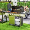 Outsunny Gasgrill 8500BTU Grillwagen inkl 6 Produktbild-Vorschau 2