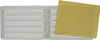 An open notebook with lined pages and a yellow cover flap. Produktbild-Vorschau