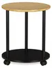 Relaxdays Bijzettafel, rond, met wielen, lichtbruin-zwart Productafbeelding-voorbeeld 10