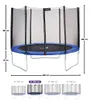 Rundes blaues Trampolin Ø 300cm mit Netz, Leiter, Abdeckung Produktbild-Vorschau 3