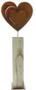 Colonne décorative "Cœur rouille" en bois, hauteur 72 cm, Voir les images du produit 2