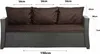 Poduszka na sofę ogrodową brązowa, siedzisko 150x60x7 + Podgląd zdjęcia produktu 2