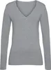 VIVANCE V-Ausschnitt-Pullover grau-meliert Größe 40/42 Produktbild-Vorschau 1