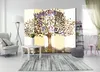 A living room scene with a room divider featuring a golden tree design. Anteprima dell’immagine prodotto