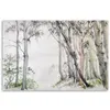 Leinwandbild Gemalter Wald aus grauen Bäumen 100x70 Feeby Produktbild-Vorschau 3
