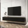 BETTSO Wisząca szeroka szafka RTV do salonu półka Podgląd zdjęcia produktu 1