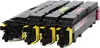 Four toner cartridges are lined up diagonally against a white background. Produktbild-Vorschau