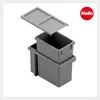 Poubelle encastrable Hailo Inset Tandem 38+7 l, gris foncé Voir les images du produit 2