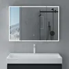 A modern bathroom vanity with a sink and a large illuminated medicine cabinet above it. Produktbild-Vorschau