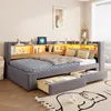 Sofá cama Flieks de 90x200 cm con cama extraíble, sofá cama Vista previa de la imagen del producto 4