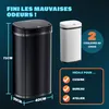 MONZANA® Poubelle automatique acier inoxydable 58 L capteur Voir les images du produit 4