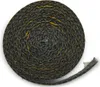 A coiled black rope with yellow threads, likely a sealing gasket, on a white background. Produktbild-Vorschau