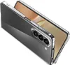 A clear protective case for a Samsung Galaxy Z Fold 5 phone, shown from the back and side. Produktbild-Vorschau