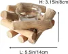 Rustikaler Holz Kerzenhalter Teelichthalter Glas Windlicht Produktbild-Vorschau 5