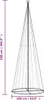 vidaXL LED-Weihnachtsbaum Kegelform Mehrfarbig 732 LEDs Produktbild-Vorschau 8