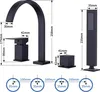 Homelody Badewannenarmatur 4 Loch Schwarz, Badewanne Produktbild-Vorschau 7