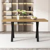 MODFU Table À Manger Avec Piètement Croisé Noir, Plateau Voir les images du produit 3