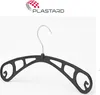 A black plastic hanger is shown against a white background, with the brand logo and name at the top. Produktbild-Vorschau