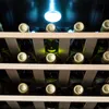 Close-up view of wine bottles stored on shelves inside a wine cooler. Produktbild-Vorschau
