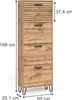 Schuhkipper Vicco Amber Eiche Wotan 60 x 168 cm mit 4 Produktbild-Vorschau 2