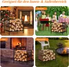 COSTWAY Étagère à bois de cheminée en métal pouvant Voir les images du produit 5